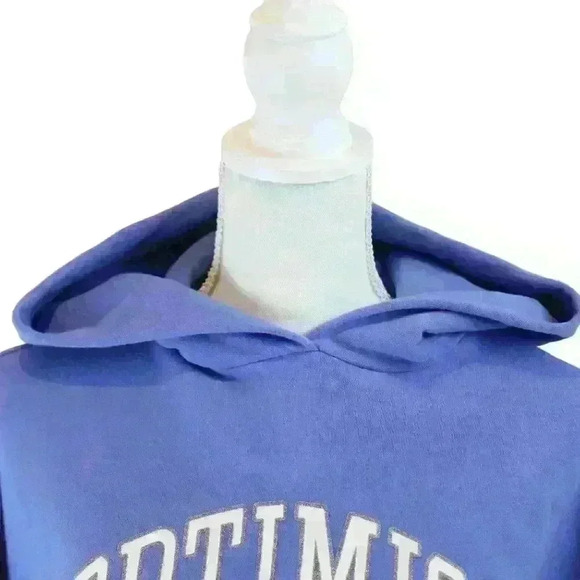 GAP Blue Recycled Hoodie Sweatshirt says "OPTIMIST" Size Teen XXL (14-16) RARE! - Picture 3 of 7